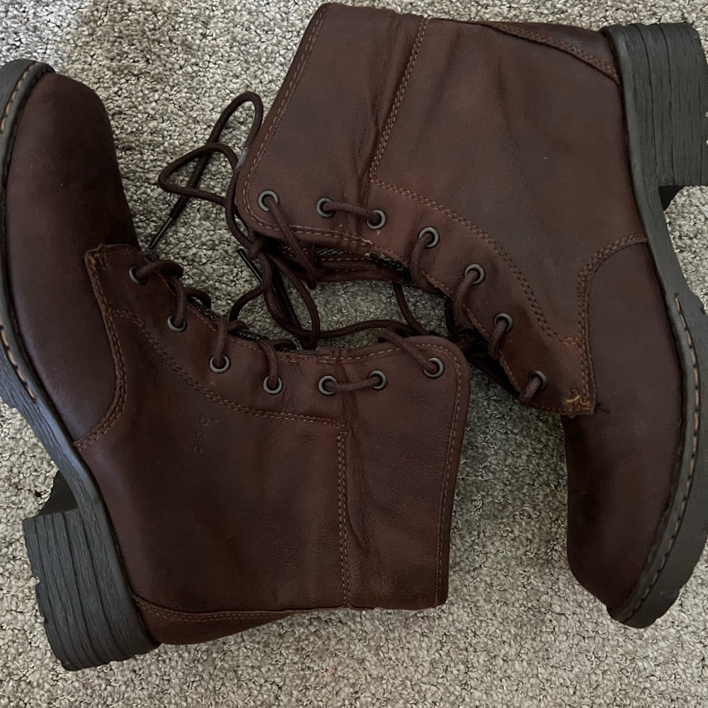 brown ankle boots size 6 1/2 (m) ONE WEAR ONLY 👌🏻🥾